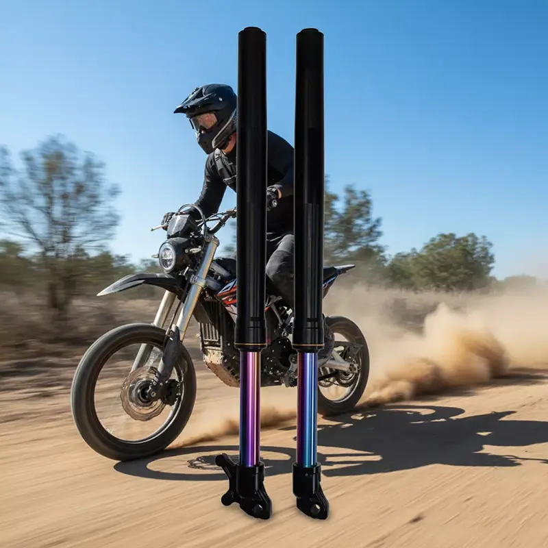 Amortecedor invertido personalizado da motocicleta da forquilha dianteira da cor do arco-íris